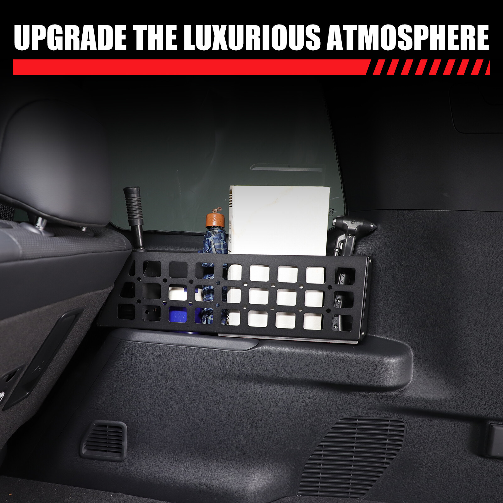 Trunk Organizer Storage Bin Molle Panel Fits Toyota LC250 Land Cruiser 2024 2025