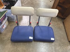 Vintage Vinyl Folding Stadium Bleacher Seat Boat Chairs With Clamp
