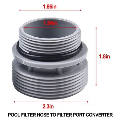 Für Intex 1 1/2'' Schwimmbadpumpe Ersatzschlauch Verlängerung Adapter/Verbinder