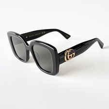 Gucci GG1975S Square Sunglasses Black Frame Gray Lens Women 51-22-145