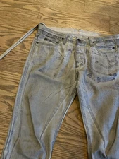 Rick Owens DRKSHDW SS10 “Gravel” Distressed Wax Denim