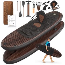 GUNJI&reg; SUP 320cm Stand Up Paddle Board 11teiliges SET Surfboard aufblasbar 2in1