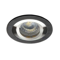 "Einbaurahmen MR16/GU10 Rund / Schwenkbar \"Seidy2\" 80Mm Da Schwarz Matt GebüRstet"