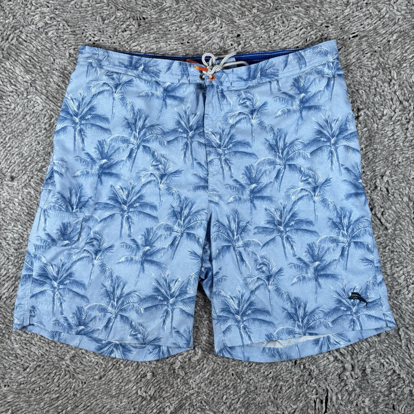 Tommy Bahama Swim Trunks Mens 1XLB (BIG) Floral Beach Summer Lined Blue Water