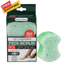 Spongables Pedi Scrub Foot Exfoliating 20+ Wash Sponge, Desert Flower, 1... 