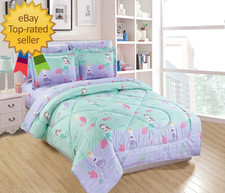 Queen Size Comforter Set Girls Teens Mermaids Starfishes Jellyfishes Lavender