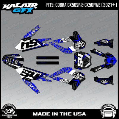 Graphics Kit for COBRA CX50SR CX50FWE 2021-2026 Orion Series - Blue