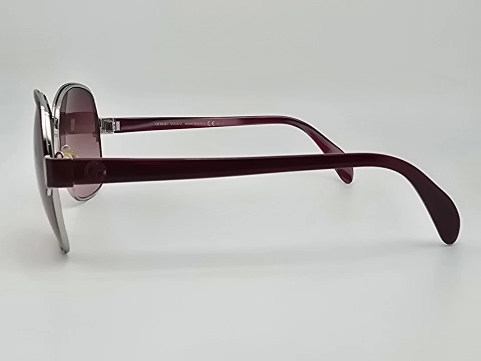 Giorgio Armani GA851/S 勃艮第银色镜框棕色渐变蝴蝶太阳镜 — 第 4/4 张图片