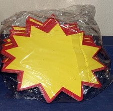 Starburst Sale Signs 3X5 Inch 100 Piece Set Yellow Blank Price Tags