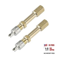2pcs/1.97" Long Brass Auto Tire Valve Extension Adaptor Air Tyre Stem 50mm
