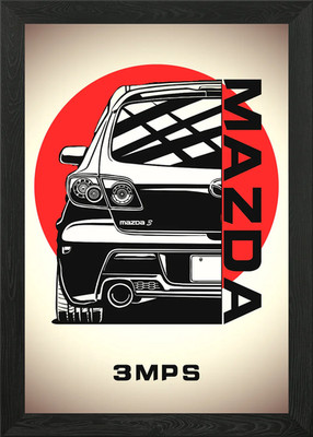 Mazda Speed 3 MPS Gerahmtes Wandbild Poster Leinwanddruck Bild