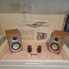  MORDAUNT SHORT  MS302 speakers BOOKSHELF satellite STEREO working boxed 