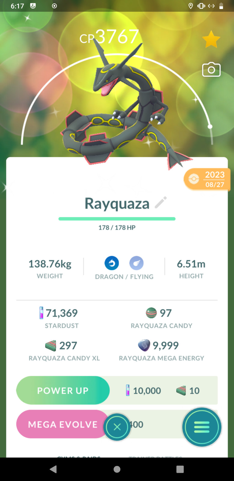 PokémonGo | Shiny Rayquaza | PTC 20k Dust