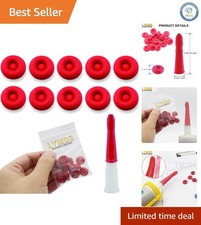 Rubber Caulk Saver Caps - Universal Fit, Red, 10 Pack for Reusable Sealing