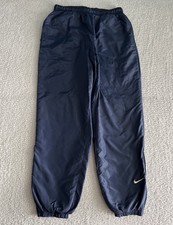 Nike Team Windbreaker Pants Men  s Large Blue Jogger 90s Y2K Vintage Gym Flaw