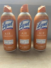 3 Lysol Air Sanitizer Spray Tropical Sunset Scent, 10 Fl. Each.