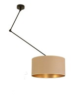 Deckenlampe Stoff Schwarz Gold Flexibel E27 Ø 40 Cm Deckenleuchte Esszimmer