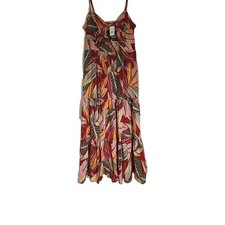 Loft Hawaiian Maxi Sun Dress Woman~Sm~Beach Palm Tiered Summer~NWT