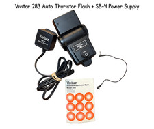 Vivitar 283 Auto Thyristor Flash w/ SB-4 External Power Supply  Manual