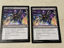 2 x mtg Six-Sided Die, Unfinity instant, slight play