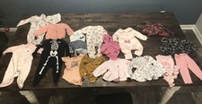 Lot of 15 Baby Girls 6-9 Month Clothing Pants Dresses Tops