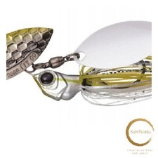 New Evergreen Spinnerbait D-Zone Fly Double Willow Leaf 1/4oz Chart Shad #27