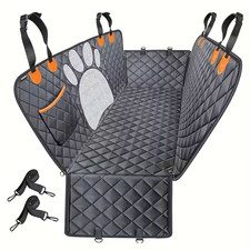 Waterproof Dog Car Seat Cover Hammock w/ Mesh Window  Side Flaps SUV Truck