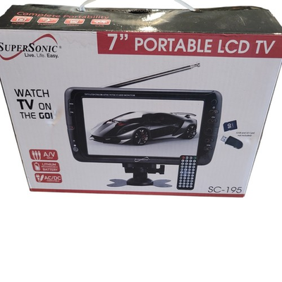 #ad #ad Supersonic SC 195 7quot; Portable LCD TV Built in ATSC Tuner USB SD Inputs Black $57.00