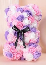 Teddy Bear Rose 9.5in Flower Rose Bear Pink Multi Perfect Gift FREE SHIPPING