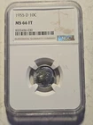 NGC 1955 D 10c MS66 Full Torch