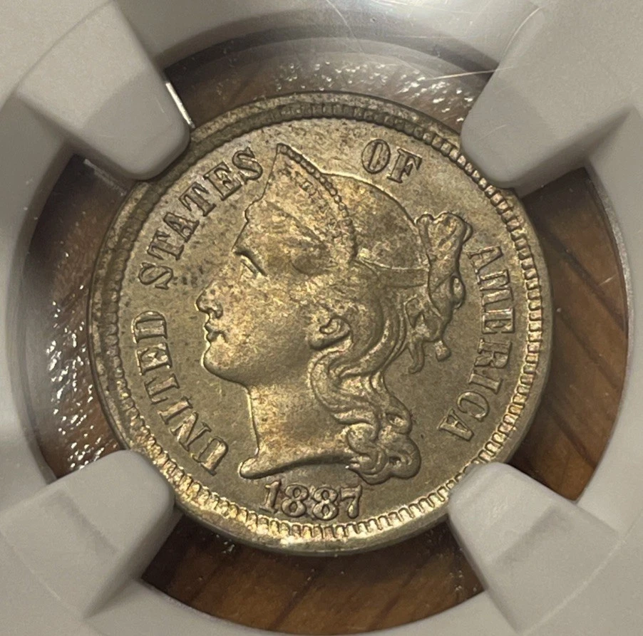 1887 Three Cent Piece Copper Nickel 3CN NGC PF63 Proof - Image 2 of 4