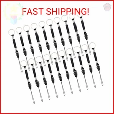 Bememo 20 Packs Black Nylon Lanyard Strap with Quick Release Buckle for USB Flas