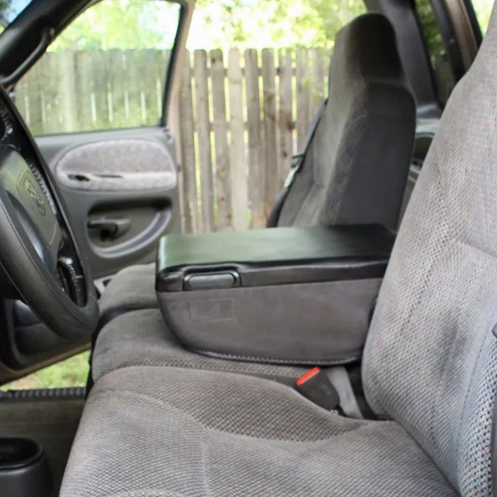 Center Console Lid Armrest Leather Cover Skin Black Fits For Dodge Ram 1994-2001