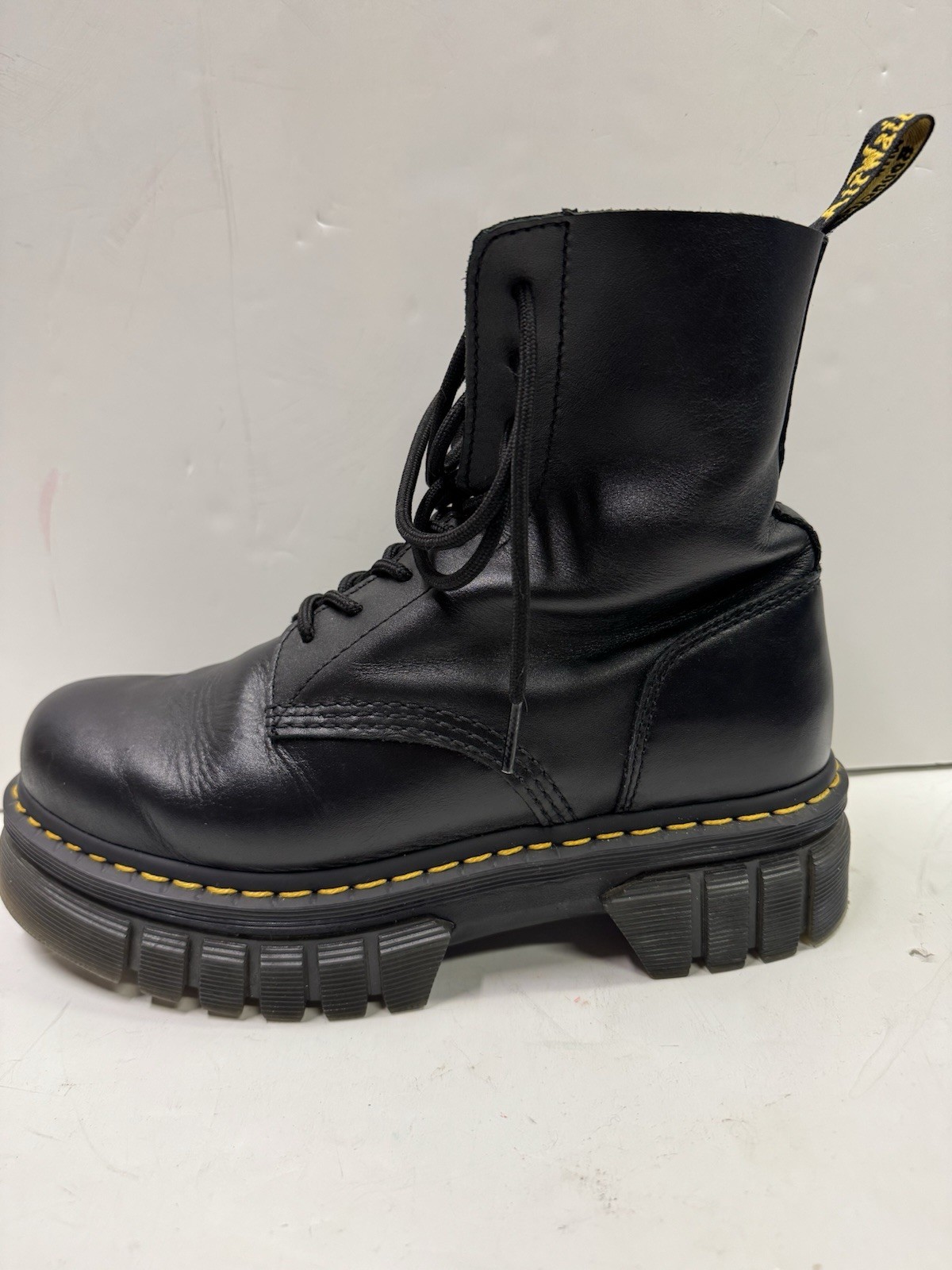 Dr Doc Martens Audrick Black 8-Eye Boots Lace Up Punk Grunge Shoes Womens Sz 10 thumbnail 5