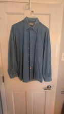 Bugle Boy Original Men's Denim Button up Long Sleeve Shirt size L