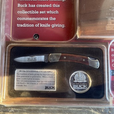 Buck Knives Centennial Collection 501 Classic & Coin Sealed 100 