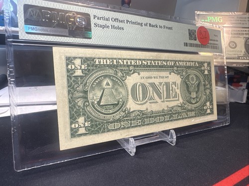 š 1974 $1 Federal Reserve Note ( ATLANTA ) Offset Printing Error - PMG 40 - Picture 6 of 7