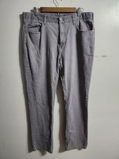 IRON CO MENS CLASSIC STRETCH PATRIOT 5 POCKET PANTS STRAIGHT LEG GRAY 36x32