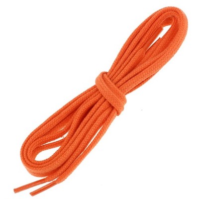 Les Lacets Français. Schnürsenkel flach und fein. 5mm, Baumwolle. Orange Mandarine.  - 