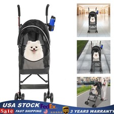 Foldable Lightweight Durable Pet Stroller For Small To Medium Pets Dogs And Cats