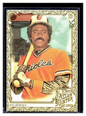 2019 AllenGinter EDDIE MURRAY GOLD BORDER Parallel HotBox #292 BALTIMORE ORIOLES