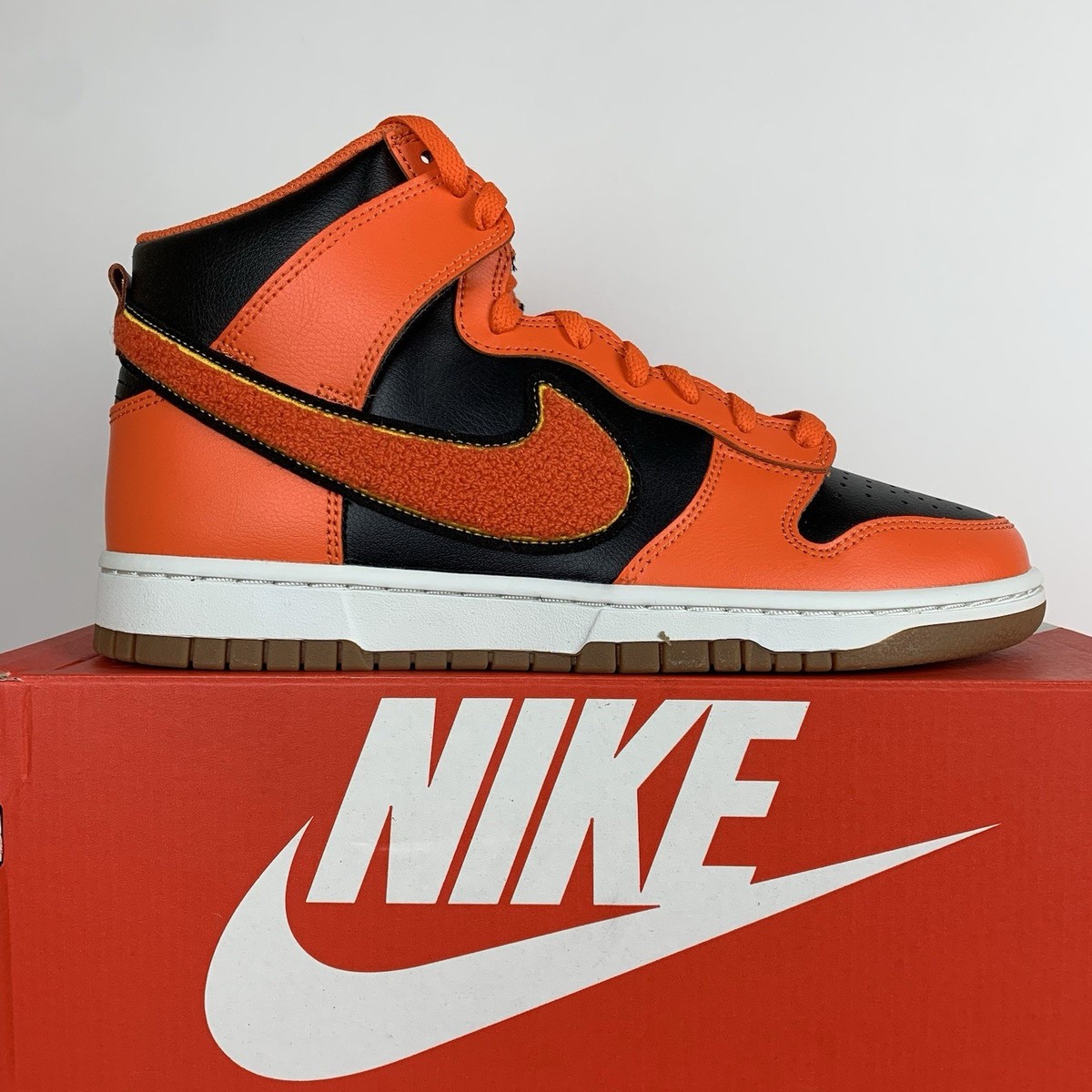 Nike Dunk High University Chenille Swoosh Orange Black DR8805-002