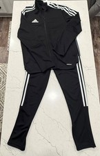 Adidas Aeroready Kids 2 Piece Jacket and Pants Black White