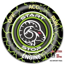 Car Push Start Button Cover for Dodge RAM Truck 1500 2500 3500 4500 5500 Green