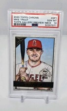 2020 Topps Chrome Topps Gallery Preview #GP1 Mike Trout PSA 10