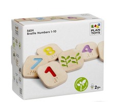 plan toys Braille Nummern Zahlen 1-10 Blindenschrift