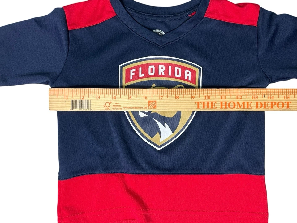 Camiseta deportiva de hockey para niños pequeños de Florida Panthers NHL 3T manga larga con licencia juvenil Foto 4 de 4