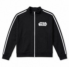 Star Wars Mens Medium Stormtrooper Skull Crossbones Track Jacket Black Full Zip