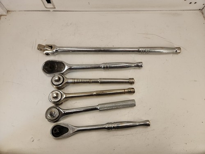 #ad #ad Lot Of 6 Craftsman Husky Ratchets Plus Breaker Bar All Used Working 3 8 Drive $36.50