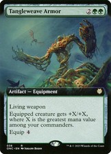 Tangleweave Armor - Foil - Extended Art NM, English MTG Phyrexia: All Will Be On